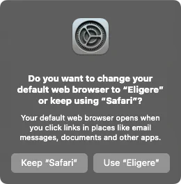 Select new browser